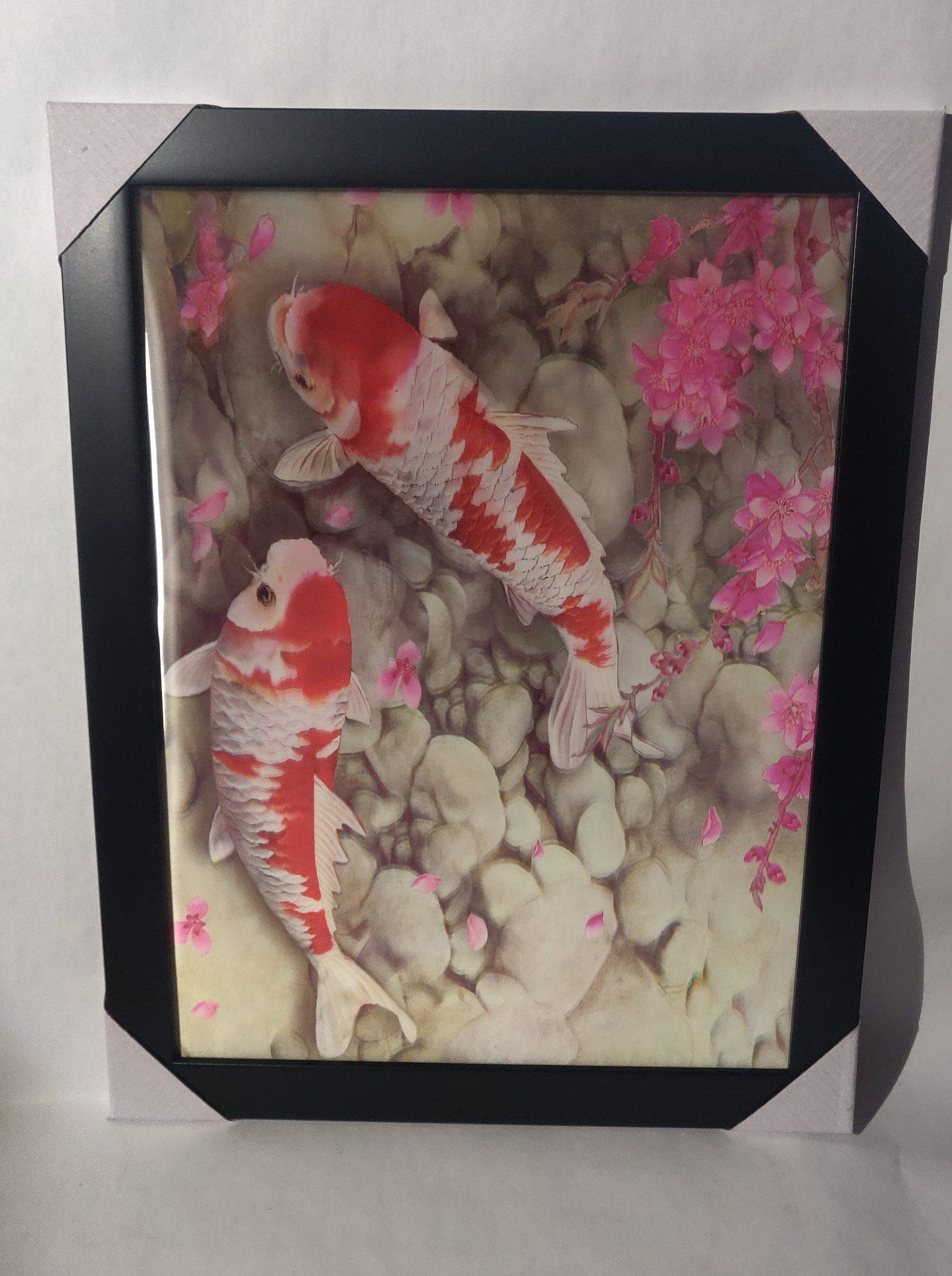Koi Fish 3D Poster Wall Art Decor Framed Print
