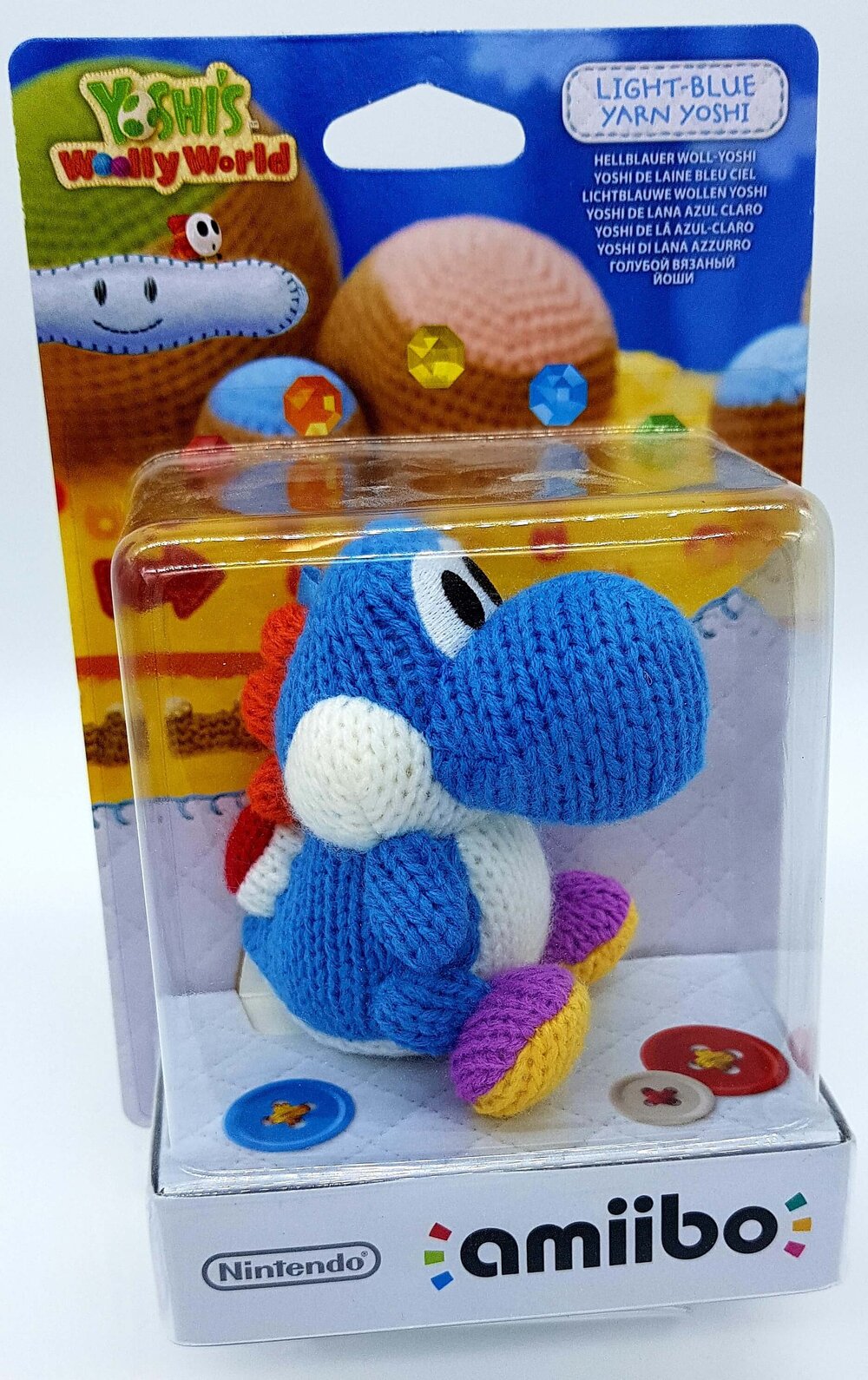 Nintendo Yoshi's Woolly World Amiibo Blue Yarn Yoshi