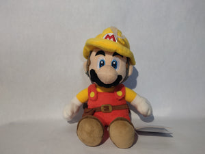 Sanei Super Mario Maker 2 Builder Mario Plush 9.5"