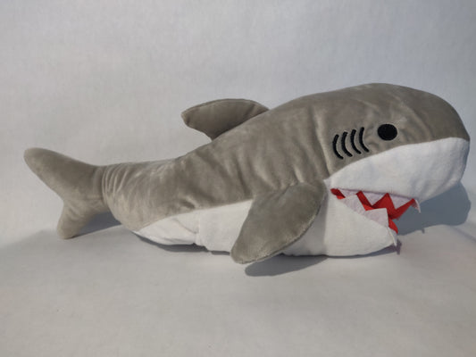 Amufun Hand puppet shark plush 15" (Grey)