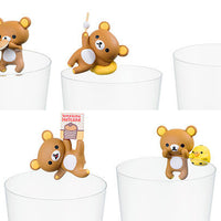 Rilakkuma Kitan Club Putitto San-X Rilakkuma Cup Toy - Blind Box Includes 1 of 5 Collectable Figurines - Hangs on Thin, Flat Edges  Vol. 2